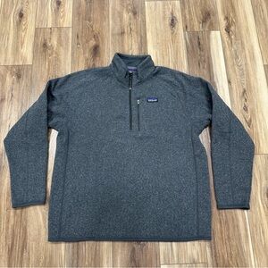 Patagonia Better Sweater Rib Knit Fleece 1/4 Zip Pullover, Style 25300, Grey, XL